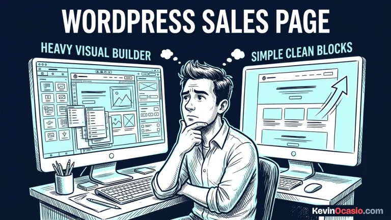 sales page wordpress without page builder