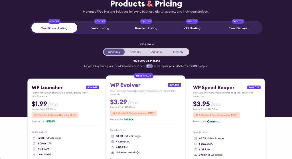 HostArmada cloud SSD hosting plans and renewal pricing