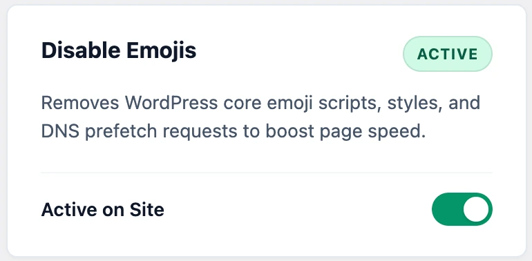 ocasio disable emojis wordpress dashboard screen